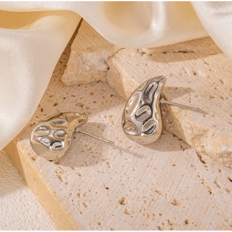 Pendientes Gota Plata