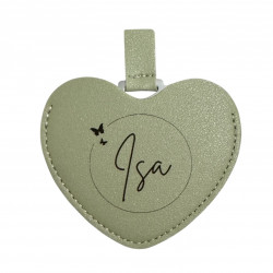 Espejo Corazón Verde