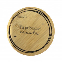 Espejo Redondo Madera